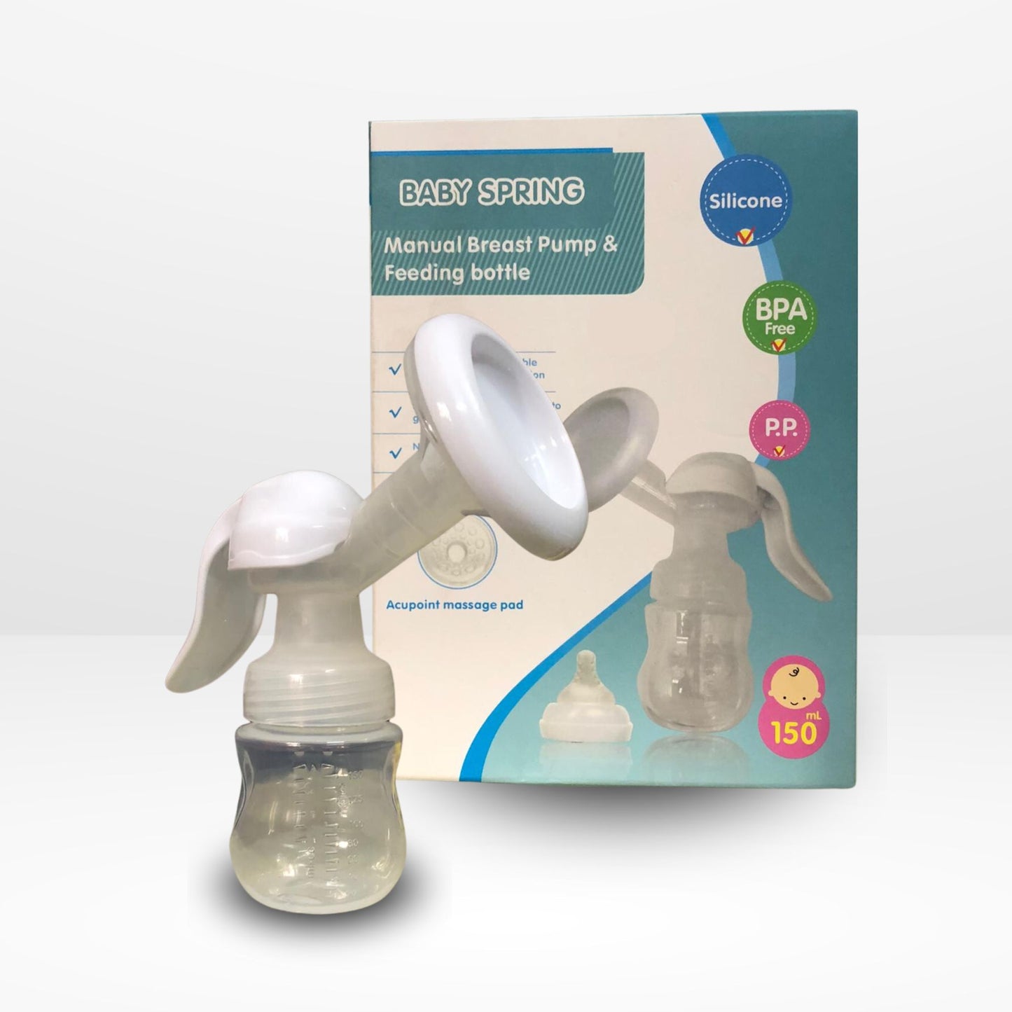 Baby Spring Breast Pump With Feeder - New Baby Joy