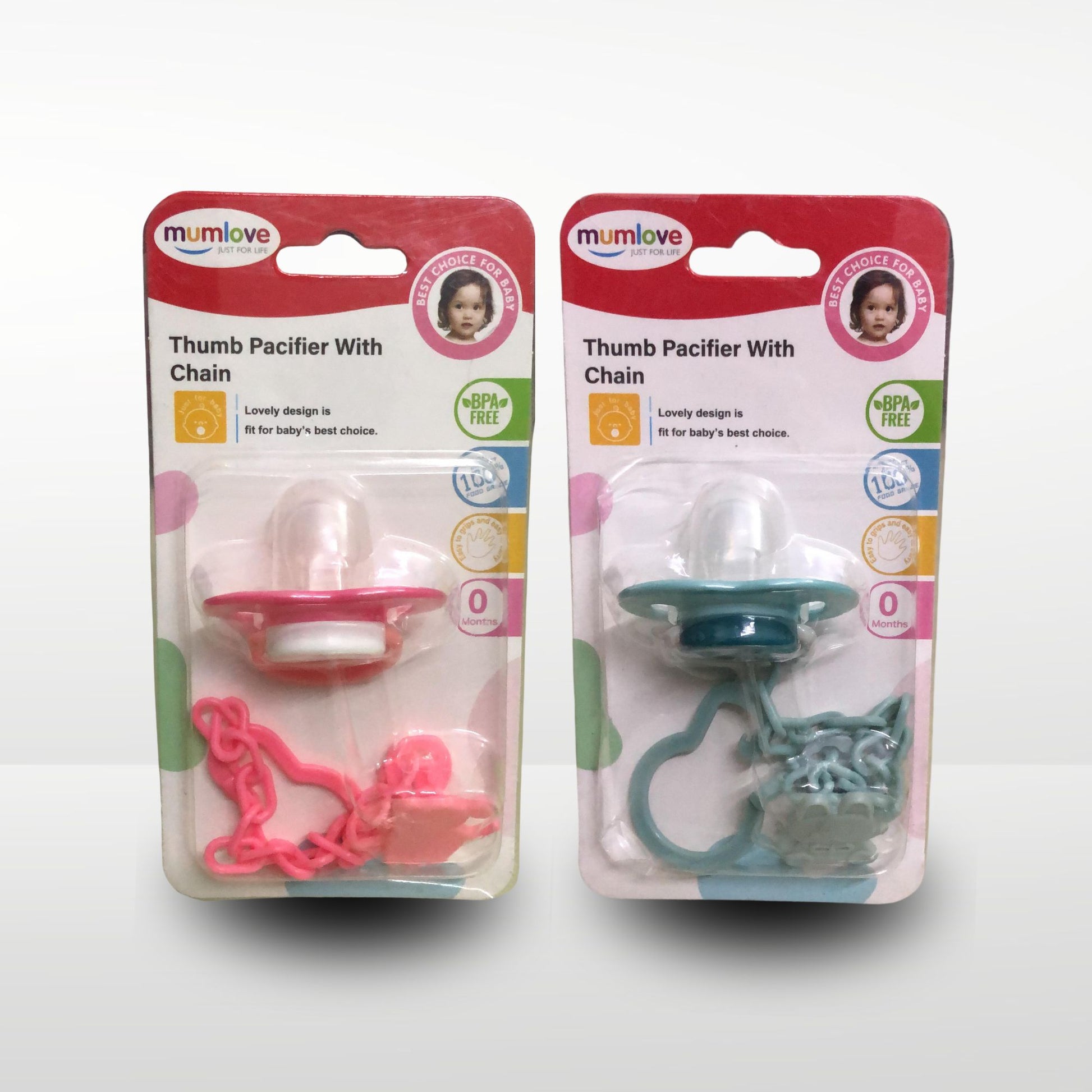 Baby Thumb Pacifier With Chain - New Baby Joy