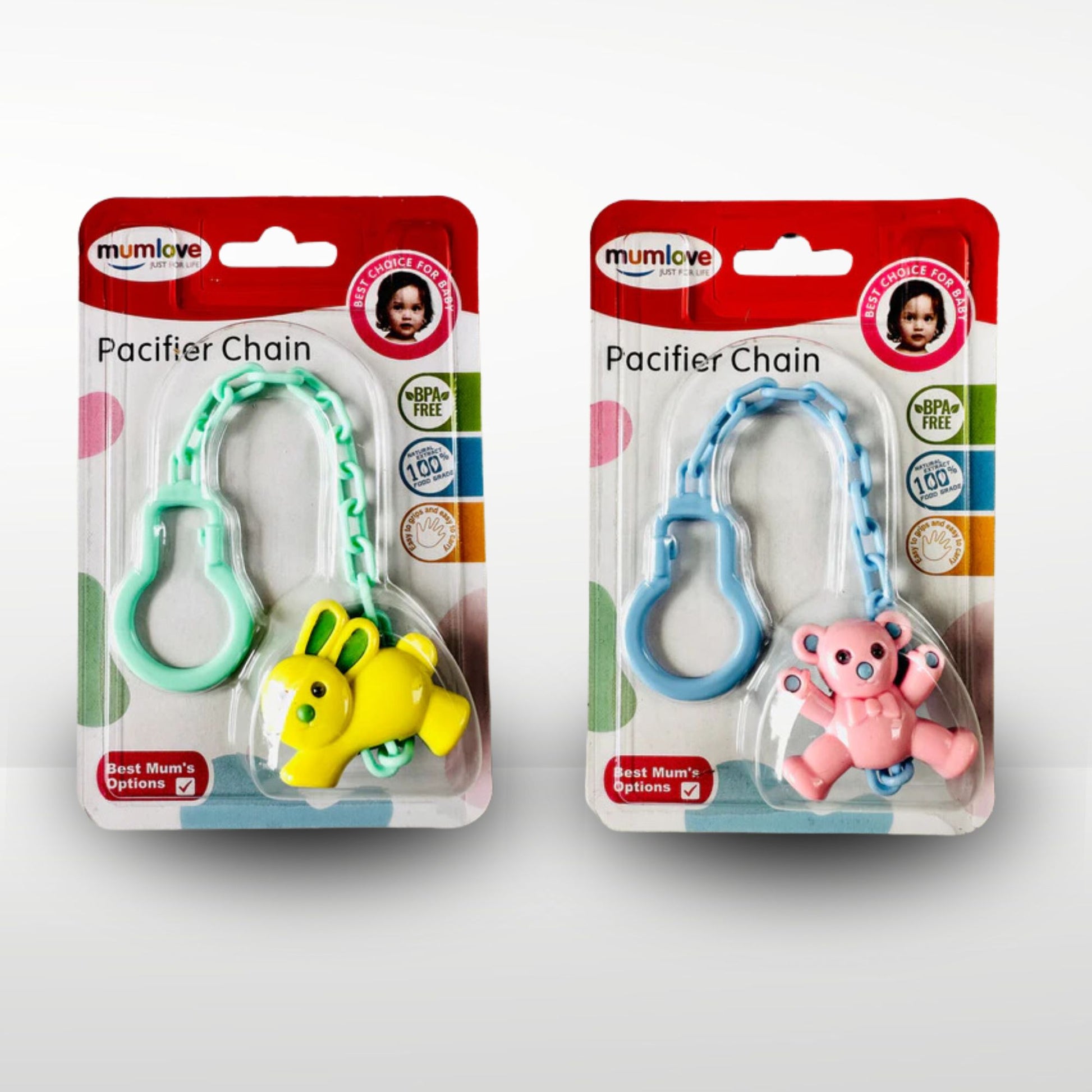 Mum love pacifier with chain - New Baby Joy